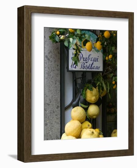 Lemons, Positano, Amalfi Coast, Campania, Italy-Walter Bibikow-Framed Premium Photographic Print