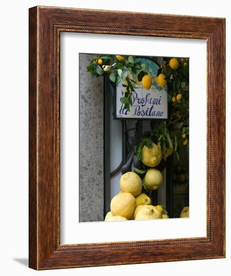 Lemons, Positano, Amalfi Coast, Campania, Italy-Walter Bibikow-Framed Premium Photographic Print