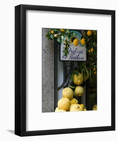 Lemons, Positano, Amalfi Coast, Campania, Italy-Walter Bibikow-Framed Premium Photographic Print