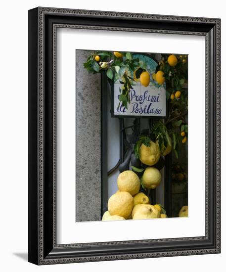 Lemons, Positano, Amalfi Coast, Campania, Italy-Walter Bibikow-Framed Premium Photographic Print