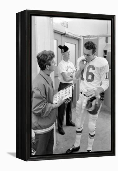 Len Dawson, Quarterback for the Kansas City Chiefs, Smokes a Ciagarette, January 15, 1967-Bill Ray-Framed Premier Image Canvas