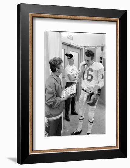 Len Dawson, Quarterback for the Kansas City Chiefs, Smokes a Ciagarette, January 15, 1967-Bill Ray-Framed Photographic Print