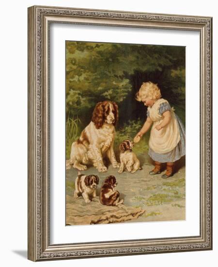 Lena's Pets , Early 20Th Century Illustration-Anonymous Anonymous-Framed Giclee Print