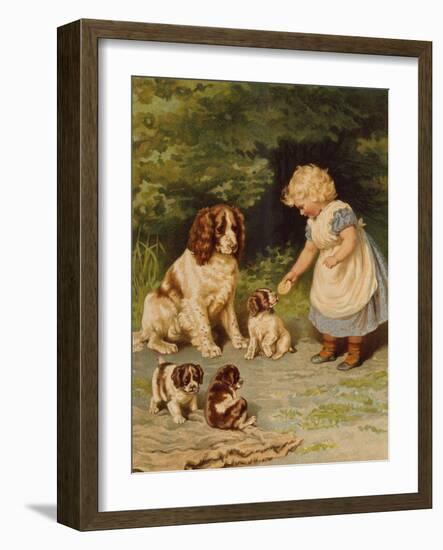 Lena's Pets , Early 20Th Century Illustration-Anonymous Anonymous-Framed Giclee Print