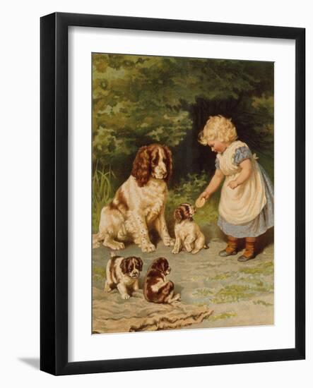 Lena's Pets , Early 20Th Century Illustration-Anonymous Anonymous-Framed Giclee Print