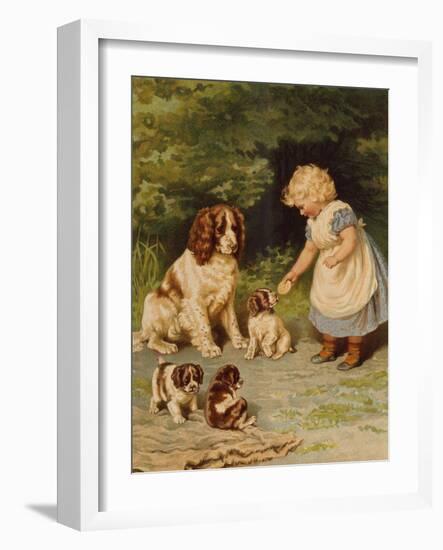 Lena's Pets , Early 20Th Century Illustration-Anonymous Anonymous-Framed Giclee Print