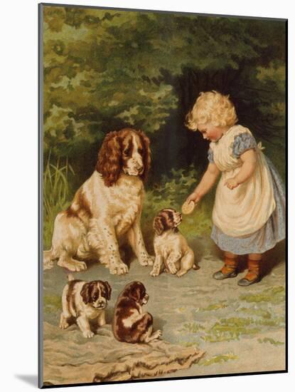 Lena's Pets , Early 20Th Century Illustration-Anonymous Anonymous-Mounted Giclee Print