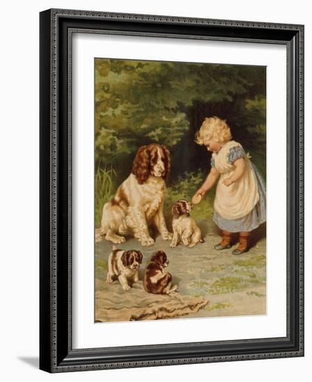 Lena's Pets , Early 20Th Century Illustration-Anonymous Anonymous-Framed Giclee Print