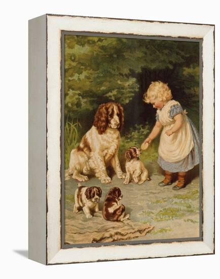 Lena's Pets , Early 20Th Century Illustration-Anonymous Anonymous-Framed Premier Image Canvas