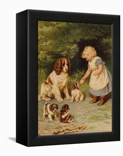 Lena's Pets , Early 20Th Century Illustration-Anonymous Anonymous-Framed Premier Image Canvas
