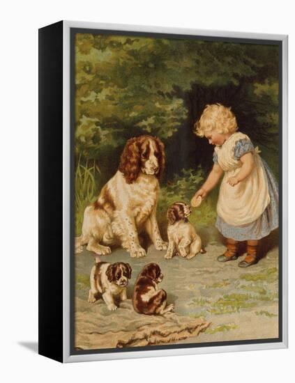 Lena's Pets , Early 20Th Century Illustration-Anonymous Anonymous-Framed Premier Image Canvas