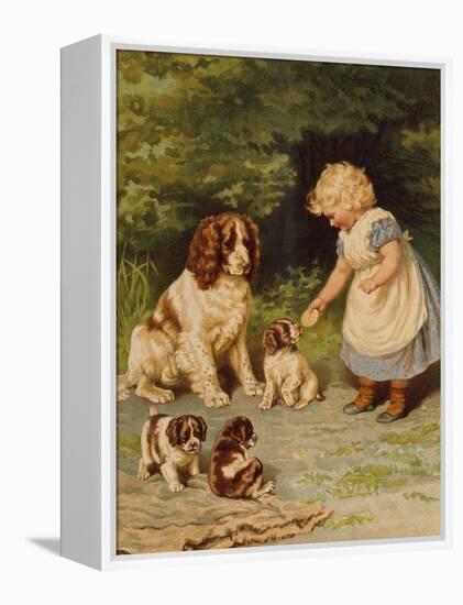 Lena's Pets , Early 20Th Century Illustration-Anonymous Anonymous-Framed Premier Image Canvas