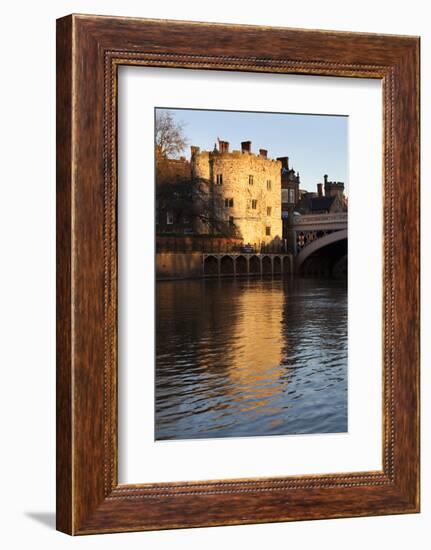 Lendal Tower and the River Ouse at Sunset, York, Yorkshire, England, United Kingdom, Europe-Mark Sunderland-Framed Photographic Print