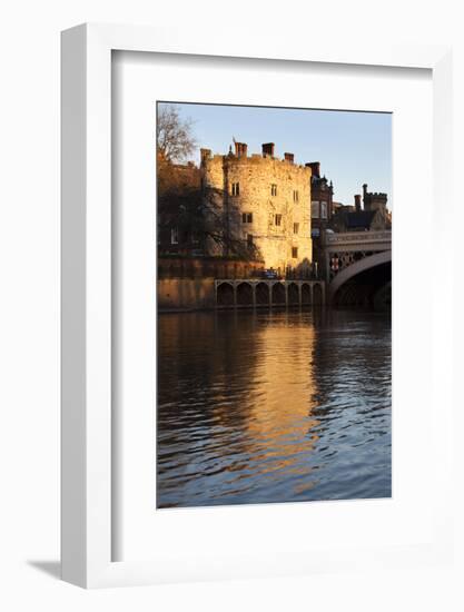 Lendal Tower and the River Ouse at Sunset, York, Yorkshire, England, United Kingdom, Europe-Mark Sunderland-Framed Photographic Print