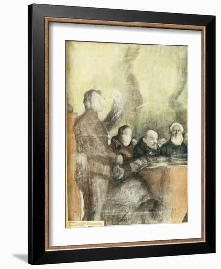 Lenin at the Seventh All-Russian Congress of Soviets on December 1919, 1919-Leonid Osipovich Pasternak-Framed Giclee Print