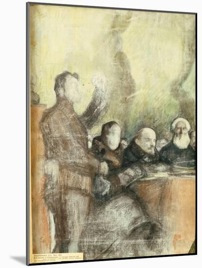 Lenin at the Seventh All-Russian Congress of Soviets on December 1919, 1919-Leonid Osipovich Pasternak-Mounted Giclee Print