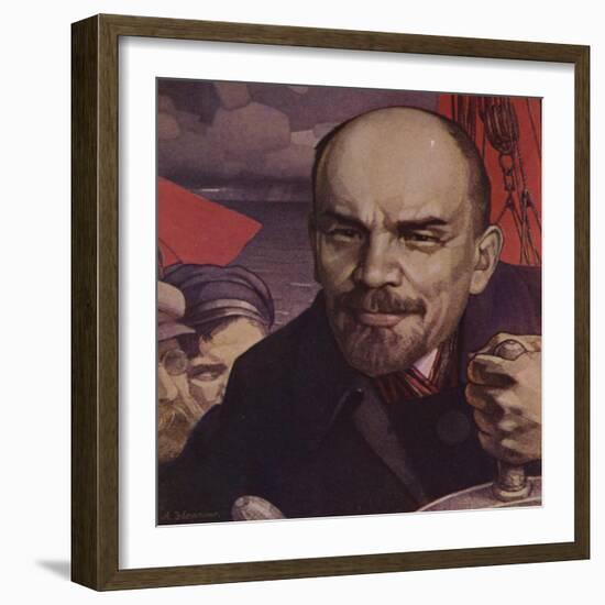 Lenin, Russian Bolshevik Revolutionary-null-Framed Giclee Print