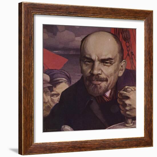 Lenin, Russian Bolshevik Revolutionary-null-Framed Giclee Print