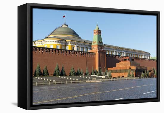 Lenin's Tomb and the Kremlin Walls, Red Square, UNESCO World Heritage Site, Moscow, Russia, Europe-Miles Ertman-Framed Premier Image Canvas