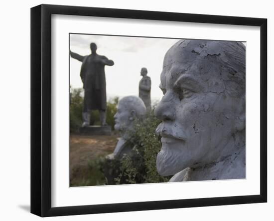 Lenin Statues, Semey, Kazakhstan-Ian Trower-Framed Photographic Print