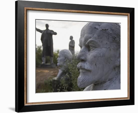 Lenin Statues, Semey, Kazakhstan-Ian Trower-Framed Photographic Print
