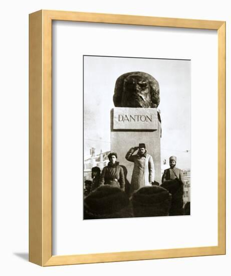 Lenin unveiling the Danton monument, Moscow, Russia, 1919-Unknown-Framed Photographic Print