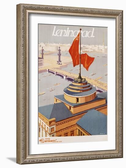 Leningrad Travel Poster-B. Zelensky-Framed Giclee Print