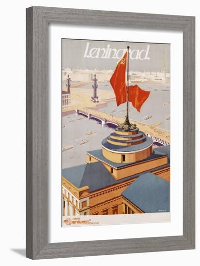 Leningrad Travel Poster-B. Zelensky-Framed Giclee Print