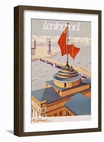 Leningrad Travel Poster-B. Zelensky-Framed Giclee Print