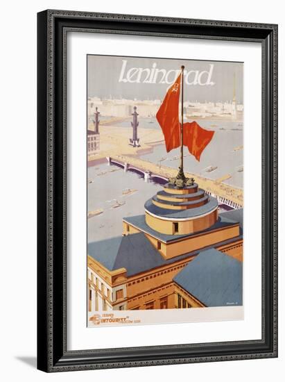 Leningrad Travel Poster-B. Zelensky-Framed Giclee Print