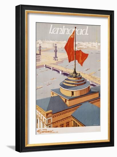 Leningrad Travel Poster-B. Zelensky-Framed Giclee Print