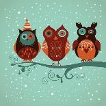 Winter Owls-lenlis-Art Print