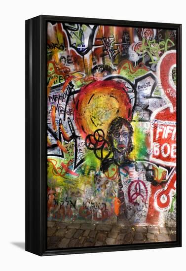 Lennon Wall, Prague-Mark Williamson-Framed Premier Image Canvas