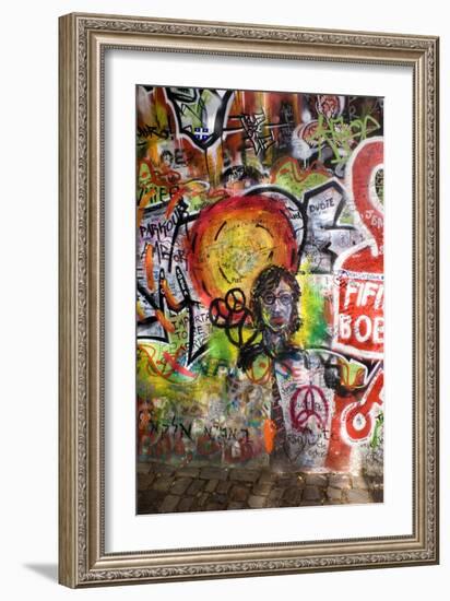 Lennon Wall, Prague-Mark Williamson-Framed Photographic Print