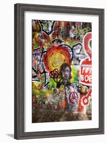 Lennon Wall, Prague-Mark Williamson-Framed Photographic Print