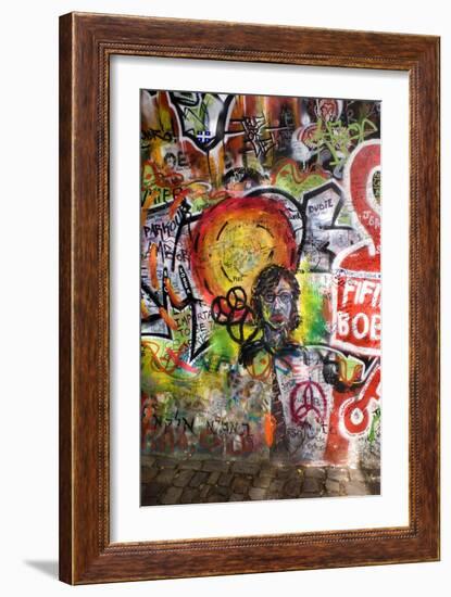 Lennon Wall, Prague-Mark Williamson-Framed Photographic Print