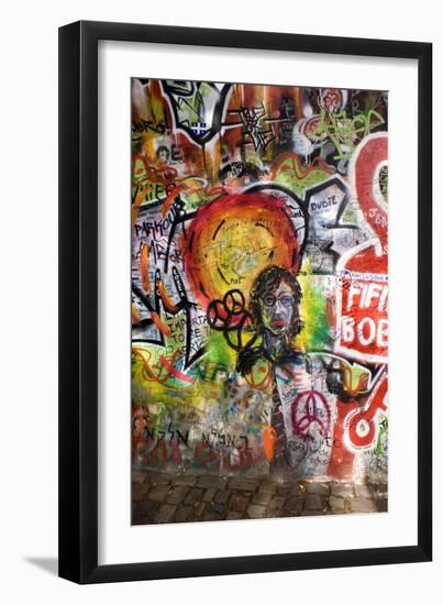 Lennon Wall, Prague-Mark Williamson-Framed Photographic Print