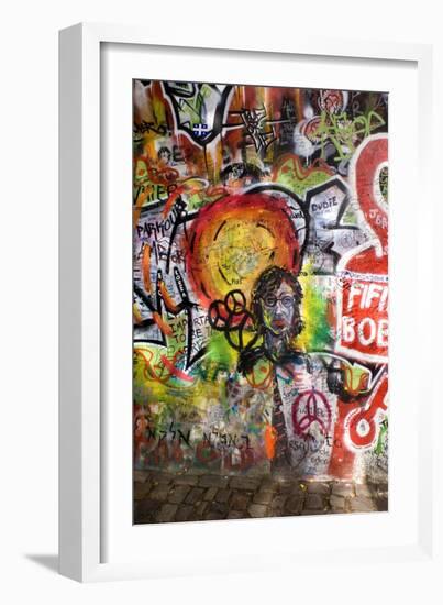 Lennon Wall, Prague-Mark Williamson-Framed Photographic Print