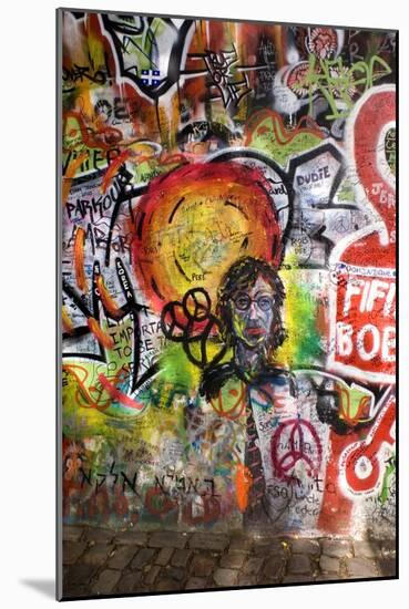 Lennon Wall, Prague-Mark Williamson-Mounted Photographic Print