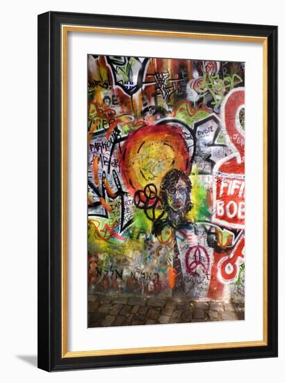 Lennon Wall, Prague-Mark Williamson-Framed Photographic Print