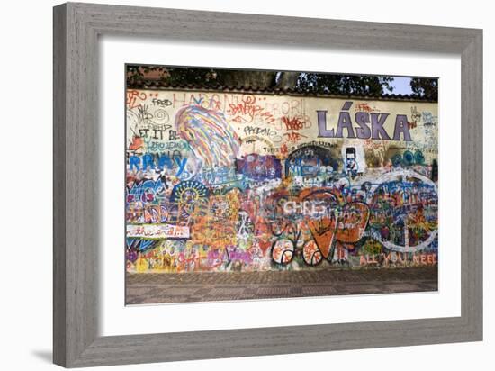 Lennon Wall, Prague-Mark Williamson-Framed Photographic Print