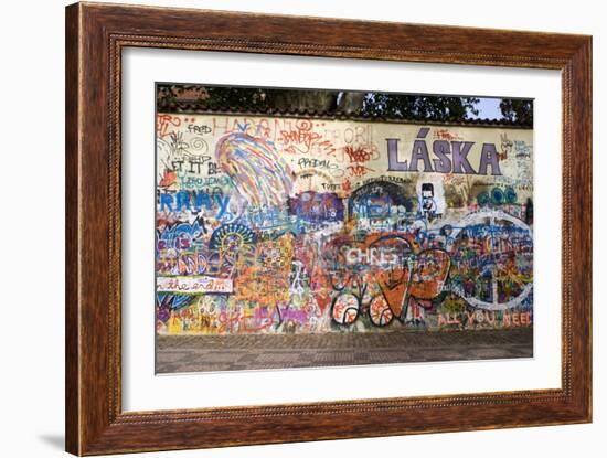 Lennon Wall, Prague-Mark Williamson-Framed Photographic Print