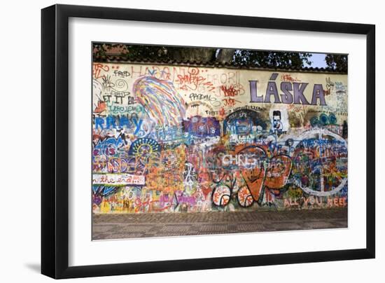 Lennon Wall, Prague-Mark Williamson-Framed Photographic Print