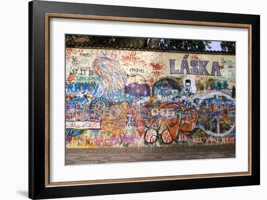 Lennon Wall, Prague-Mark Williamson-Framed Photographic Print