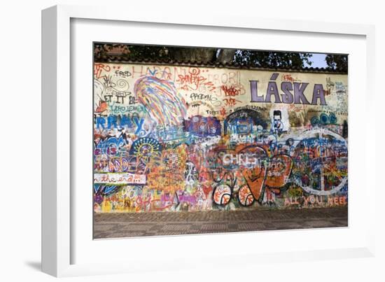 Lennon Wall, Prague-Mark Williamson-Framed Photographic Print