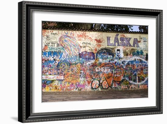 Lennon Wall, Prague-Mark Williamson-Framed Photographic Print