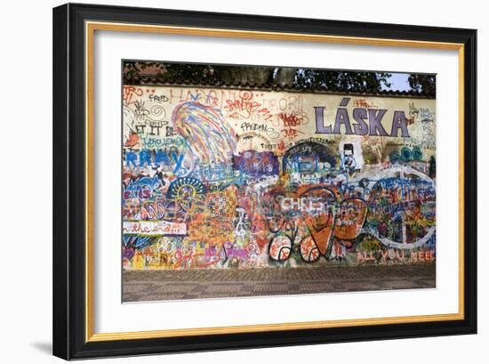 Lennon Wall, Prague-Mark Williamson-Framed Photographic Print