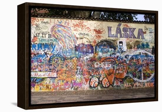 Lennon Wall, Prague-Mark Williamson-Framed Premier Image Canvas