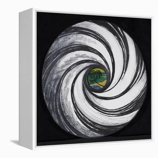 Lense Swirl with Palm Tree, 2005-Carolyn Hubbard-Ford-Framed Premier Image Canvas