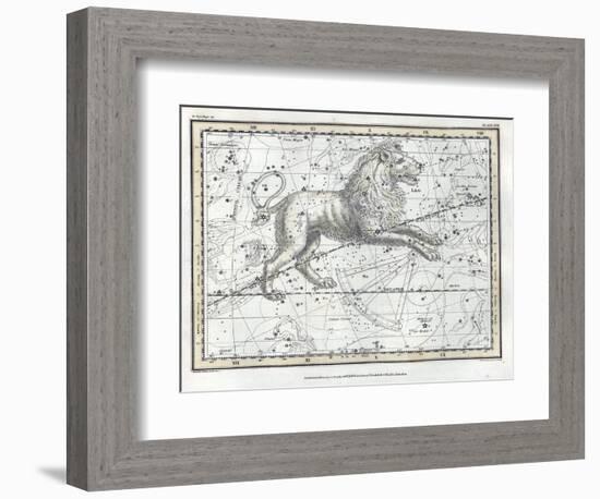 Leo Constellation, Zodiac, 1822-Science Source-Framed Giclee Print